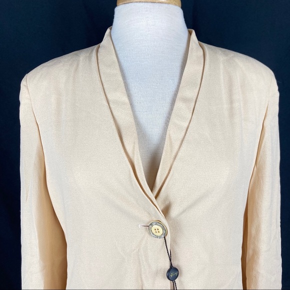 Genny Oro womens 3 button blazer jacket - Picture 2 of 10